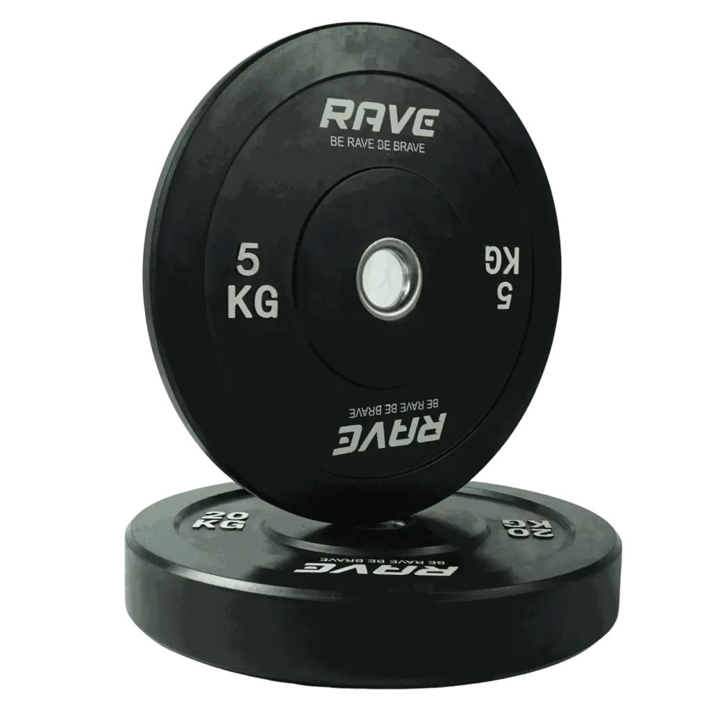 RAVE WG 40 Bumper Plates Black Color - Round Head Dumbbell - Rubber Plate- افضل سعر دمبل واوزان حرة في السوق المصري المصري من سبرنت قيمة مقابل سعر.webp