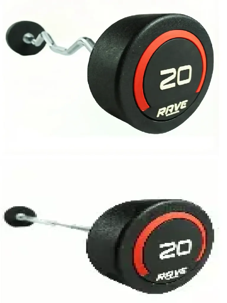 RAVE RG 808 Round Head TPU Fixed Barbell Set Of 280 Kg